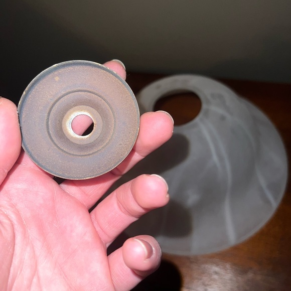 Vintage Frosted Glass Bell Shaped Lamp Shade - Picture 5 of 10